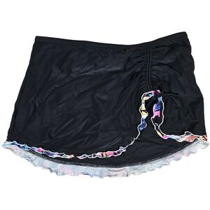 Island Escape Women's‎ Mariposa Skirtini in Black 8 NWT